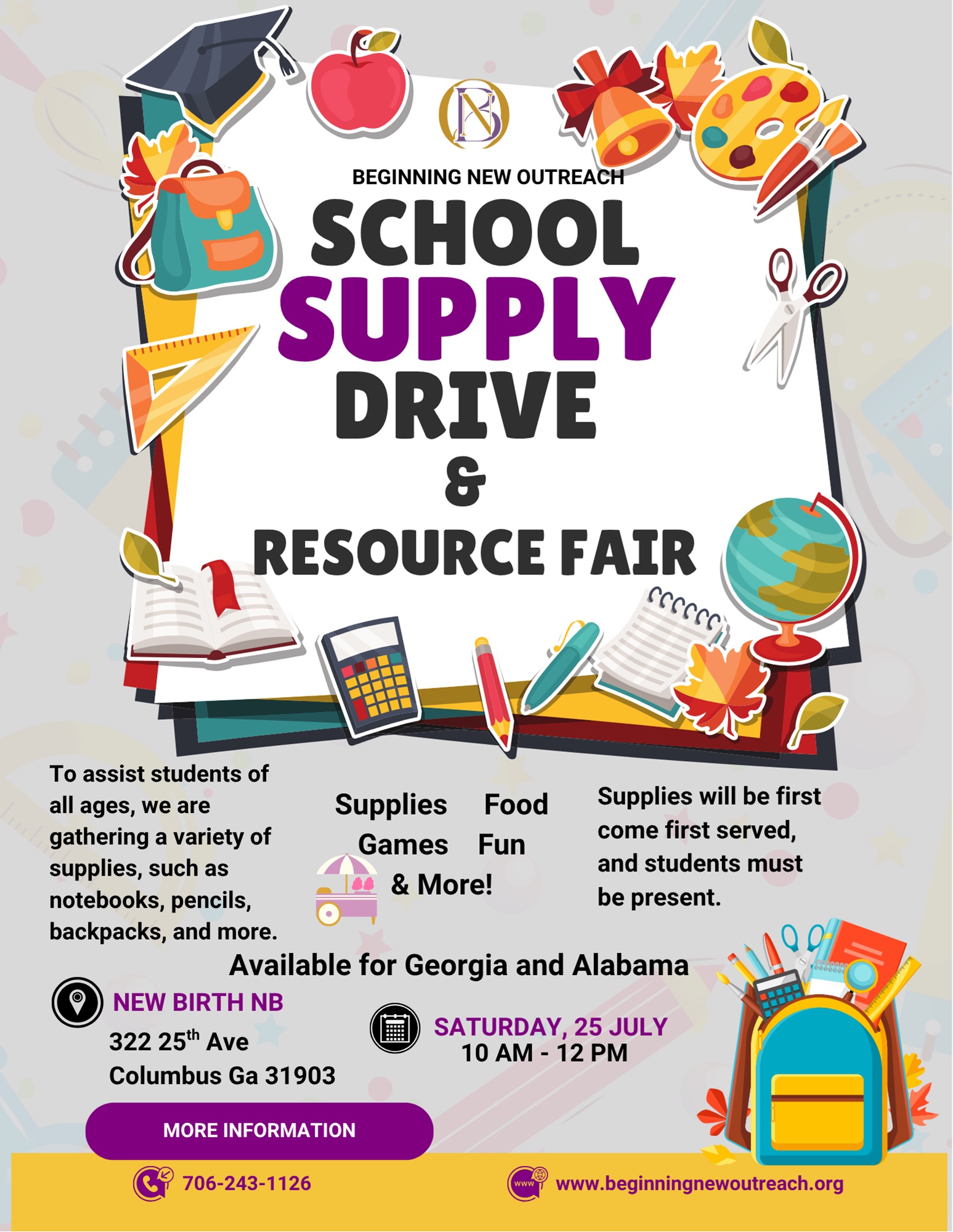 School Supply Drive & Resource Fair