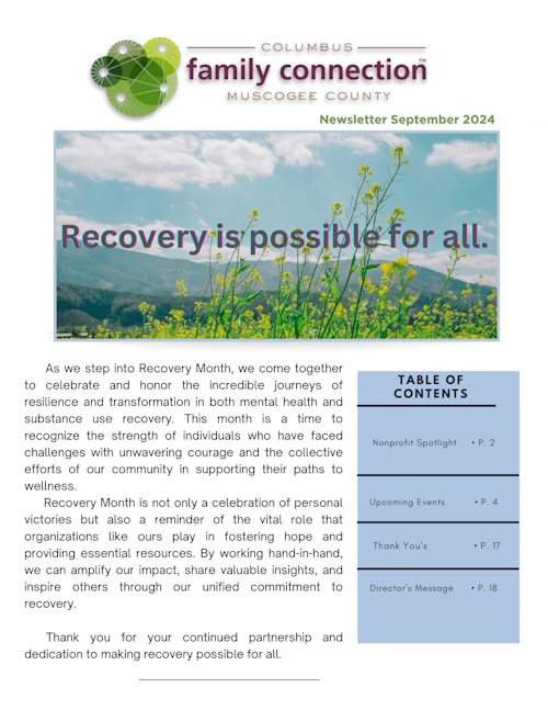 September 2026 Newsletter Cover