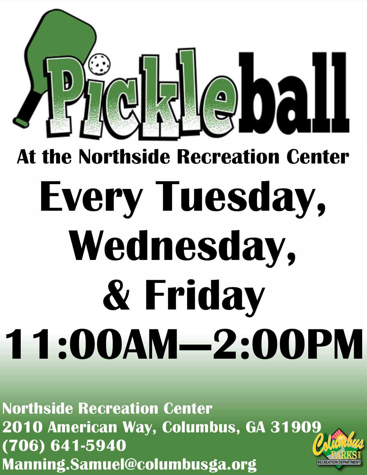 Pickleball Tuesday,Wednesday,Friday