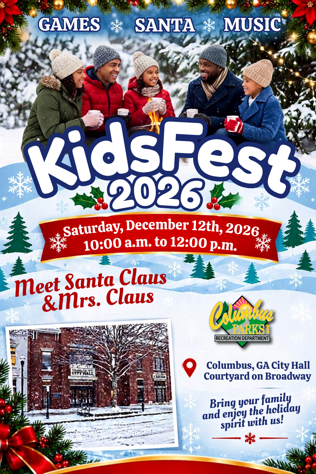 KidFest 2026 Saturday Dec 12, 2026 10:00 AM - 12:00 PM