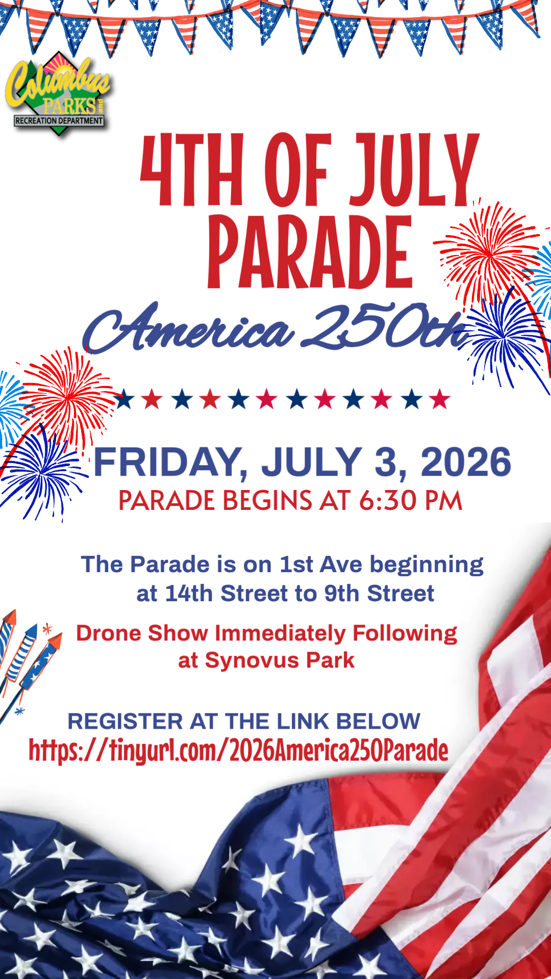 4th of July Parade America's 250th Friday Jul 03, 2026 6:30 PM