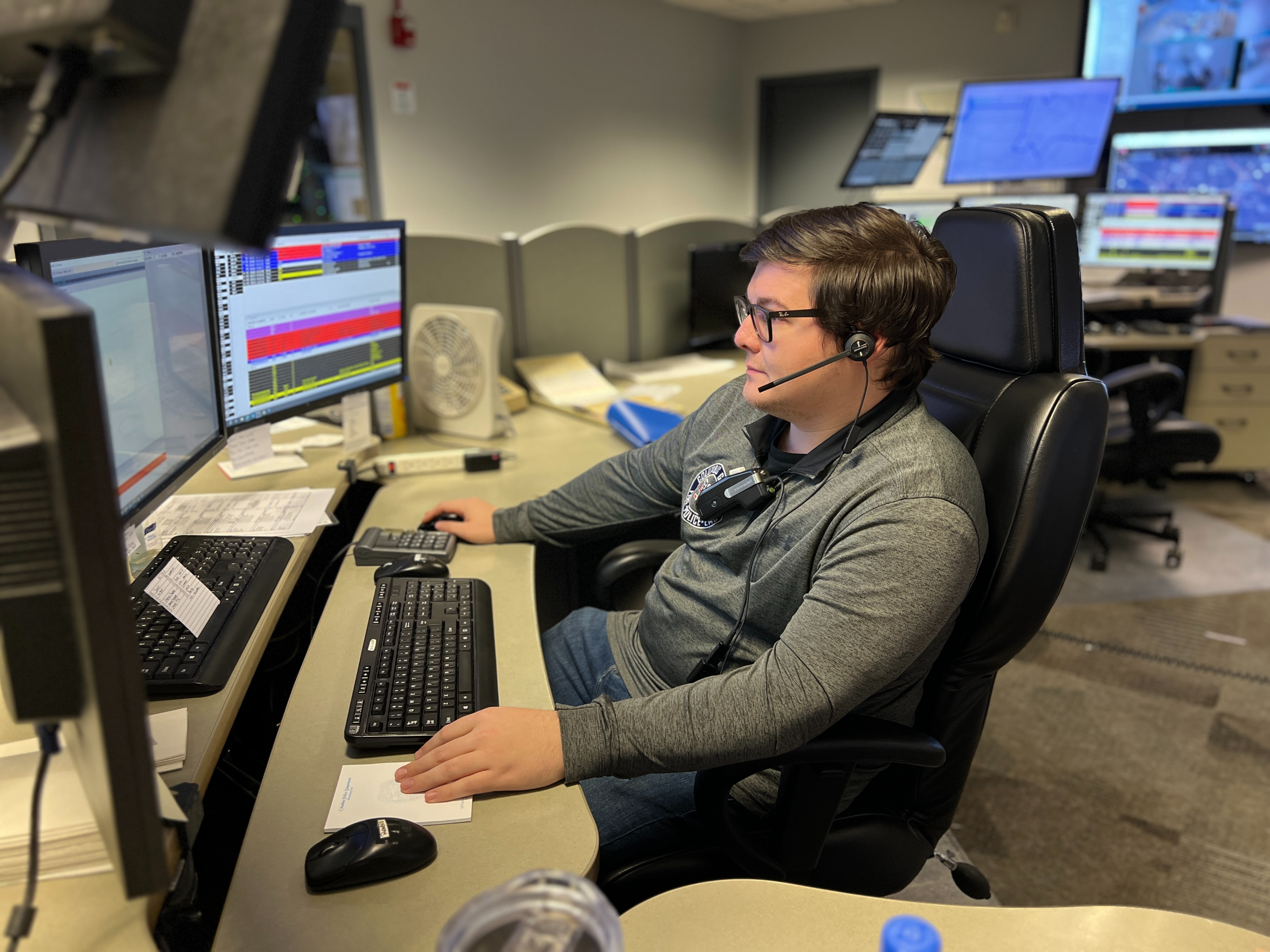 Call Center Image Man in Chair